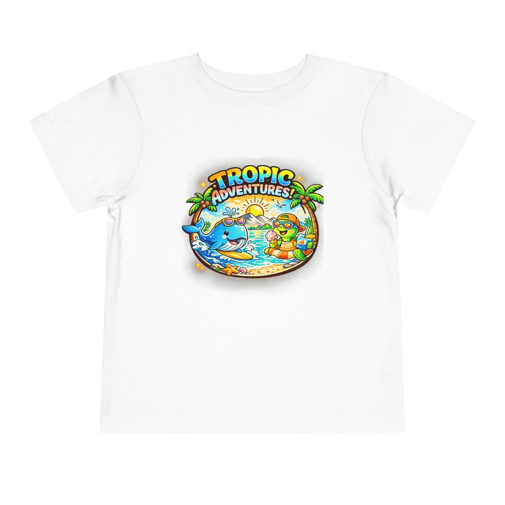 Toddler Tee — 'Tropic Adventures' Cute Beach Cartoon Shirt