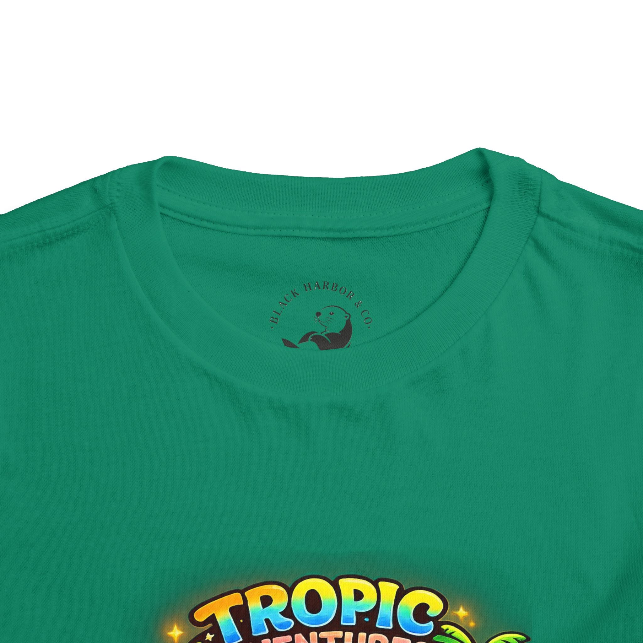 Toddler Tee — 'Tropic Adventures' Cute Beach Cartoon Shirt