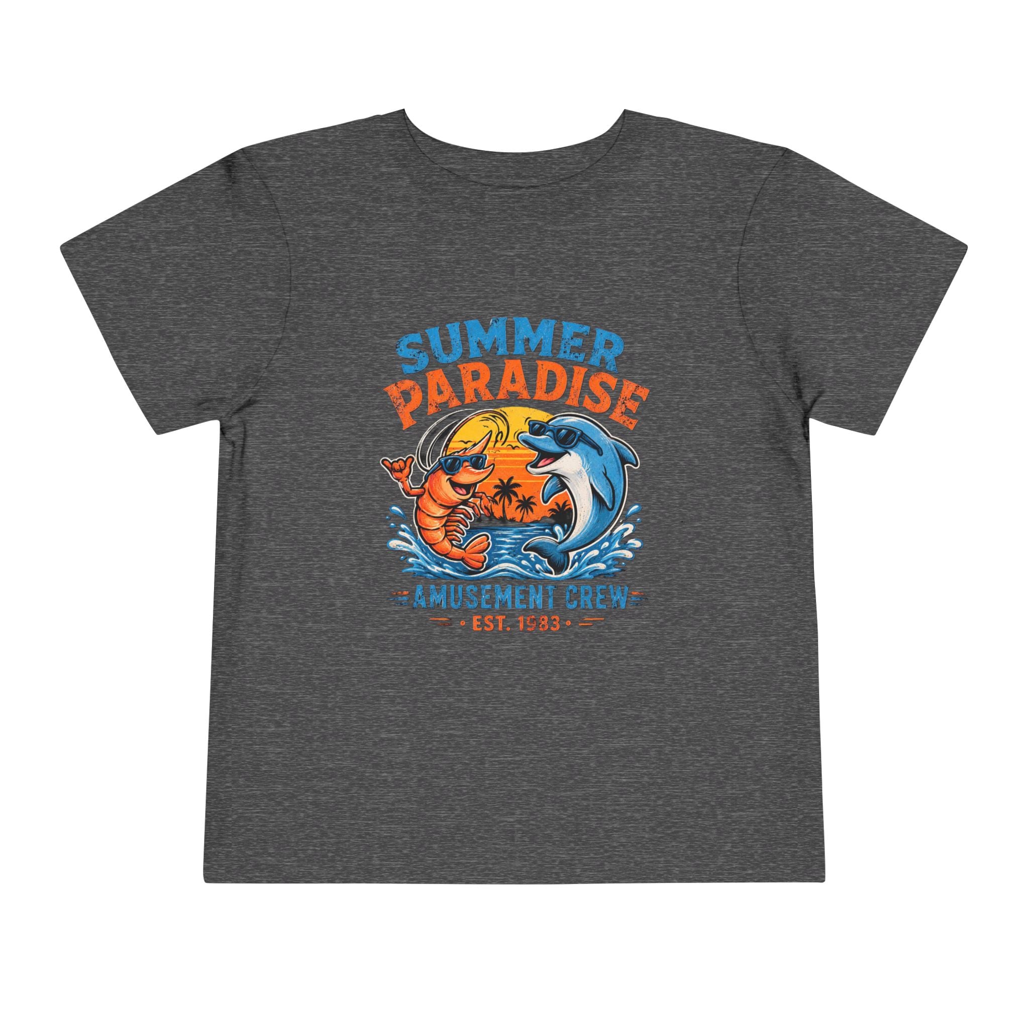 Toddler Tee — "Summer Paradise Amusement Crew" Beach Graphic