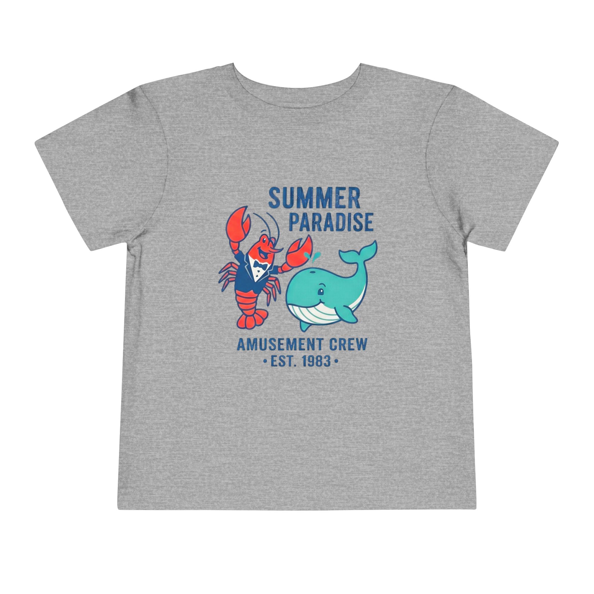 Summer Paradise Toddler Tee — Amusement Crew Whale & Lobster Graphic