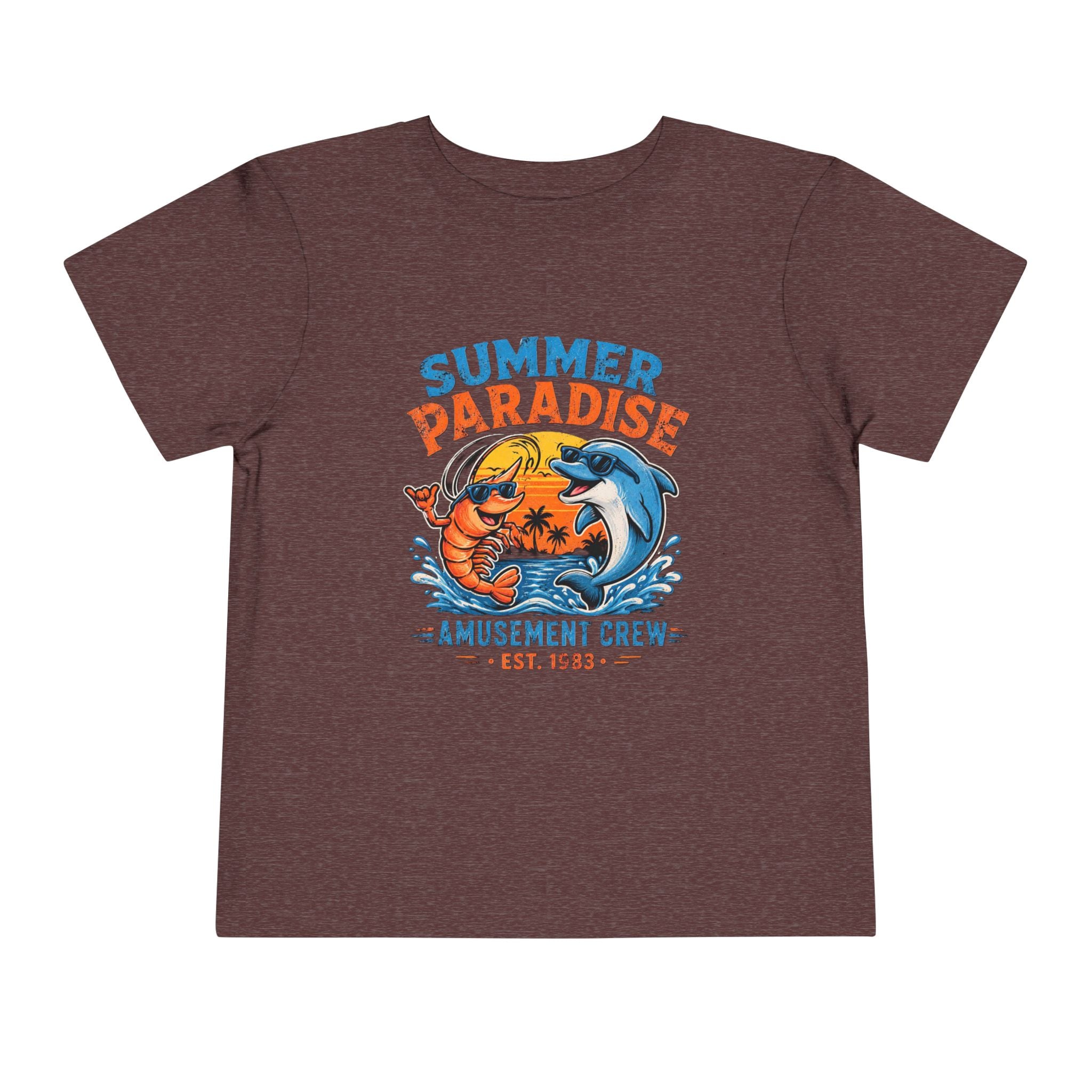 Toddler Tee — "Summer Paradise Amusement Crew" Beach Graphic