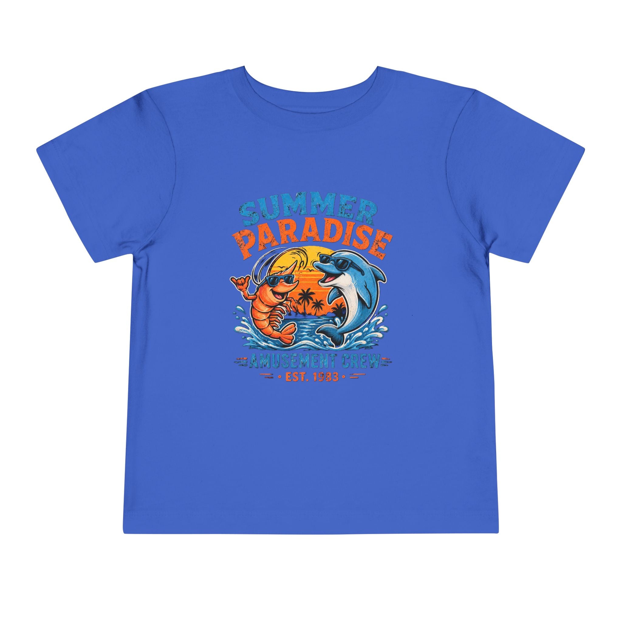 Toddler Tee — "Summer Paradise Amusement Crew" Beach Graphic
