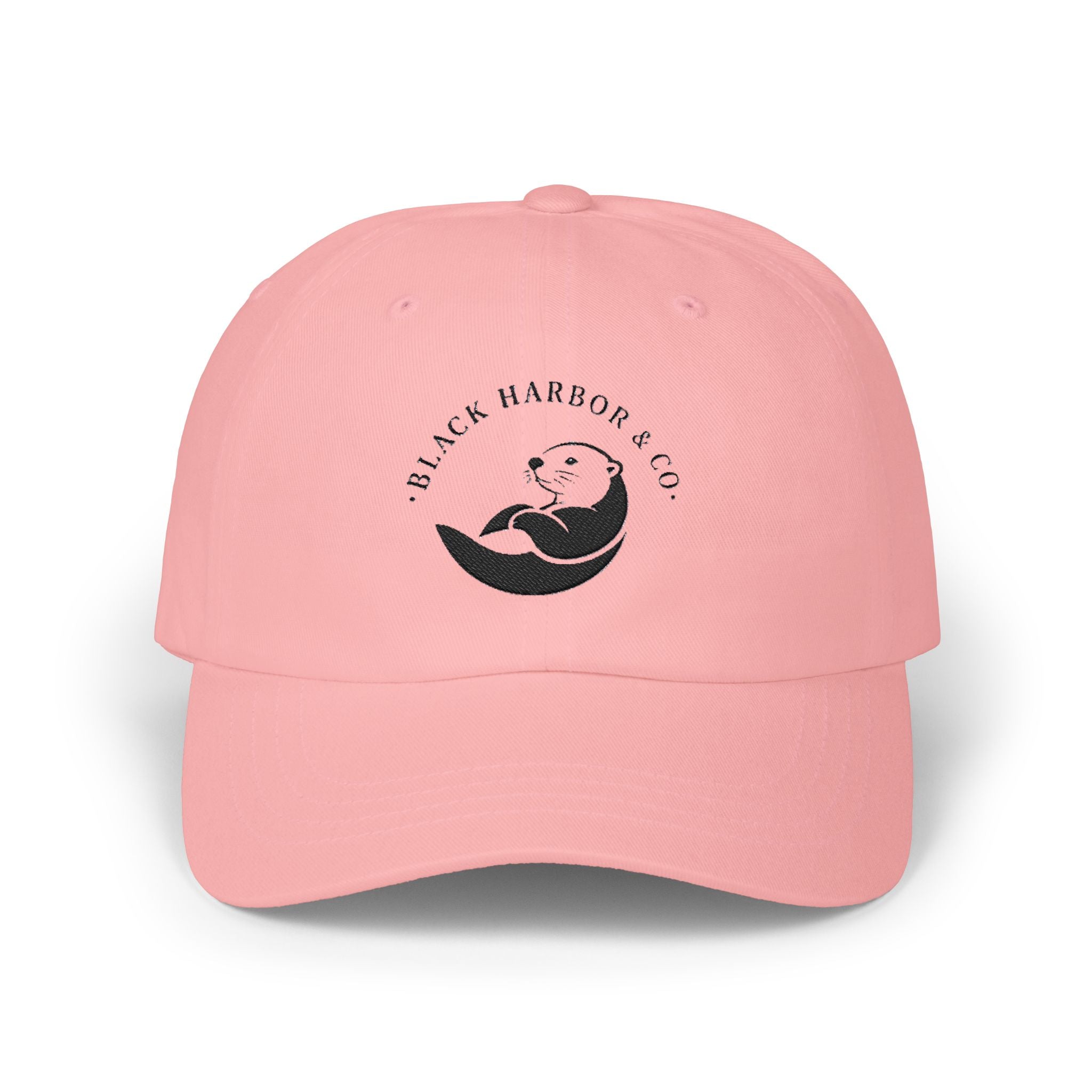 Otter Logo Dad Cap — 'Black Harbor & Co.' Embroidered Baseball Hat