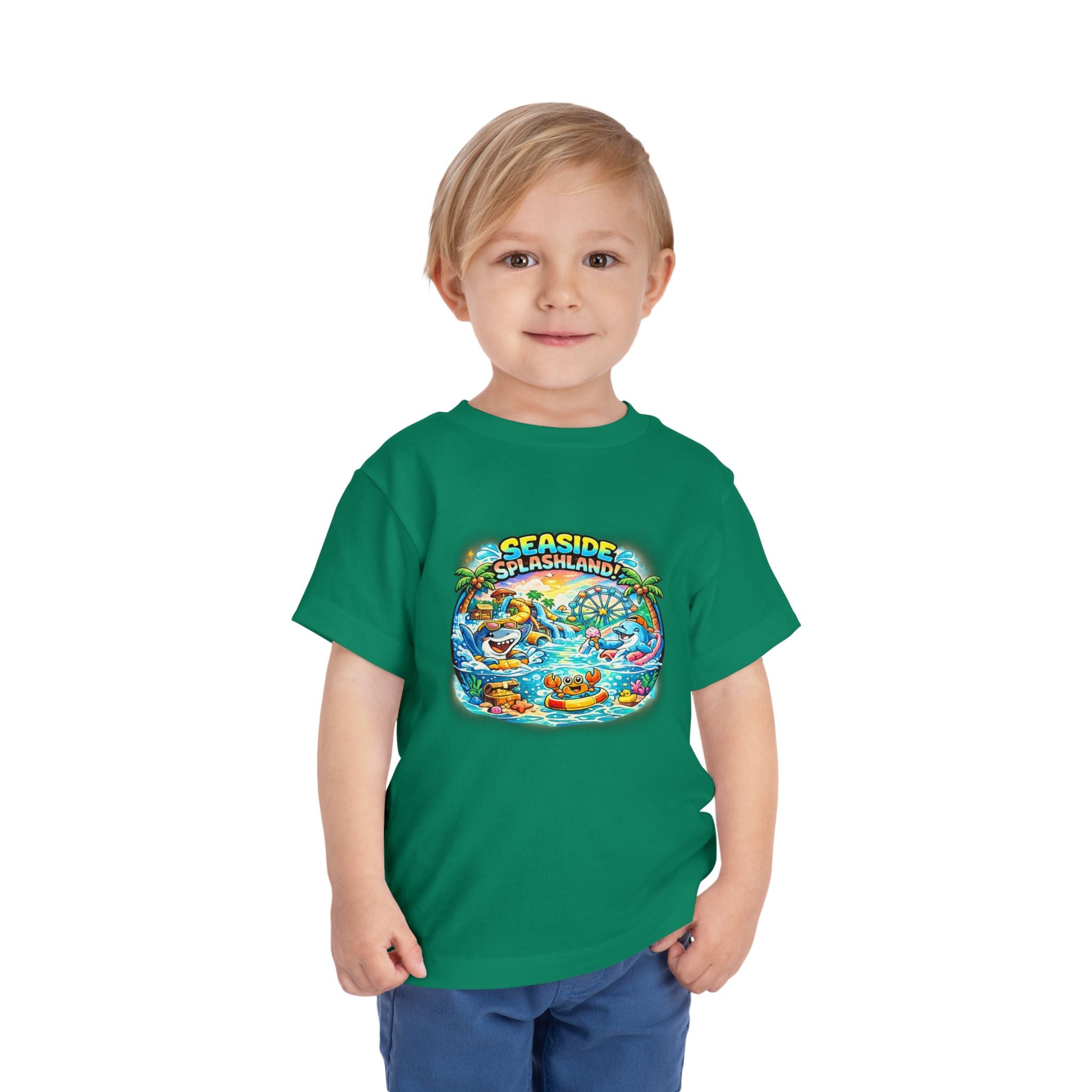 Seaside Splashland Toddler Tee — Cute Water Park Graphic Shirt