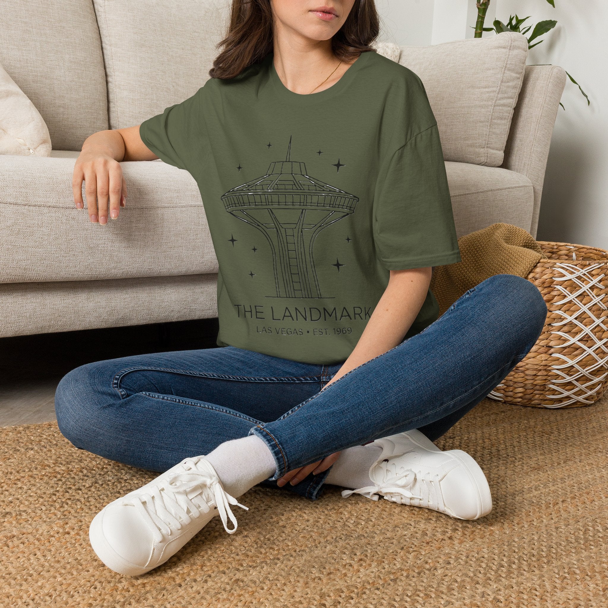 Las Vegas Landmark Adult T-Shirt — The Landmark Retro Space Needle Illustration