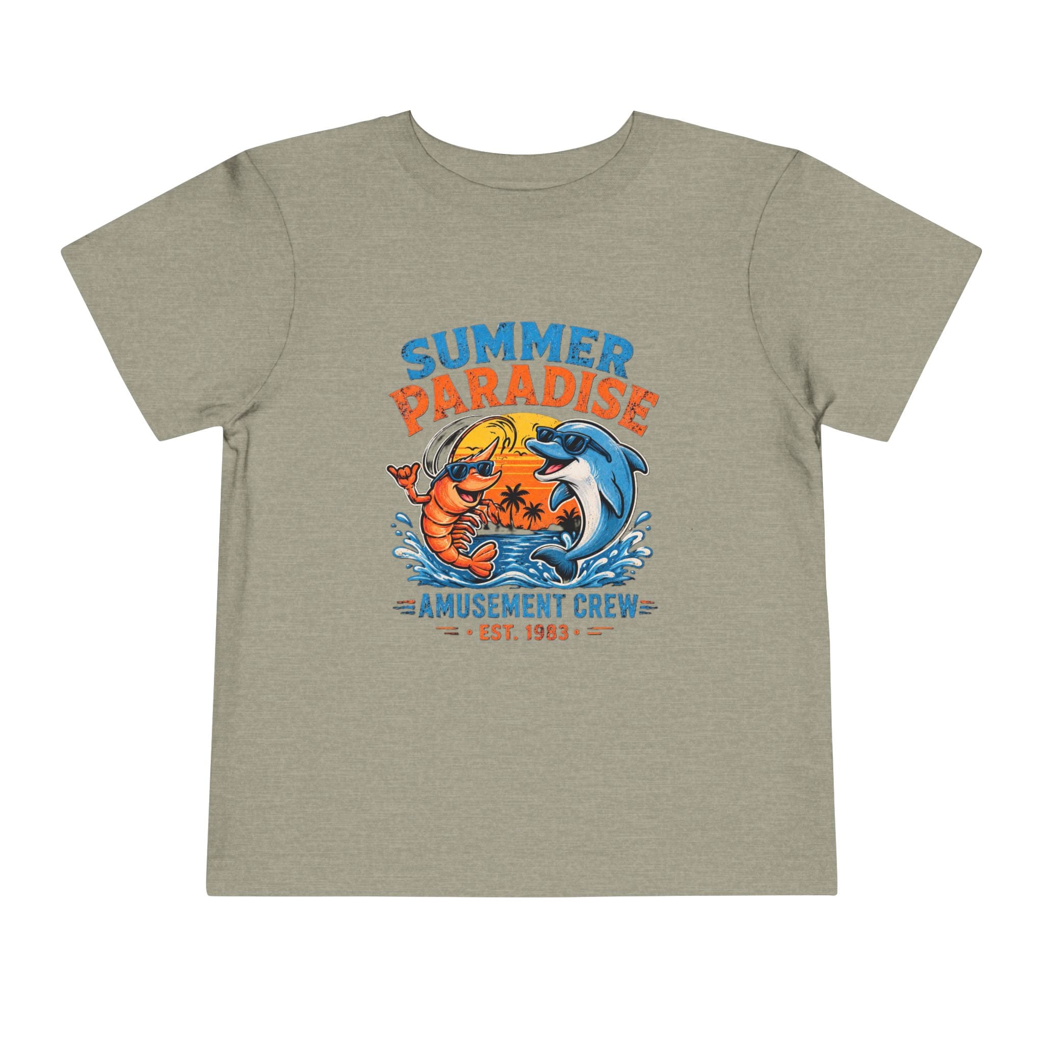 Toddler Tee — "Summer Paradise Amusement Crew" Beach Graphic