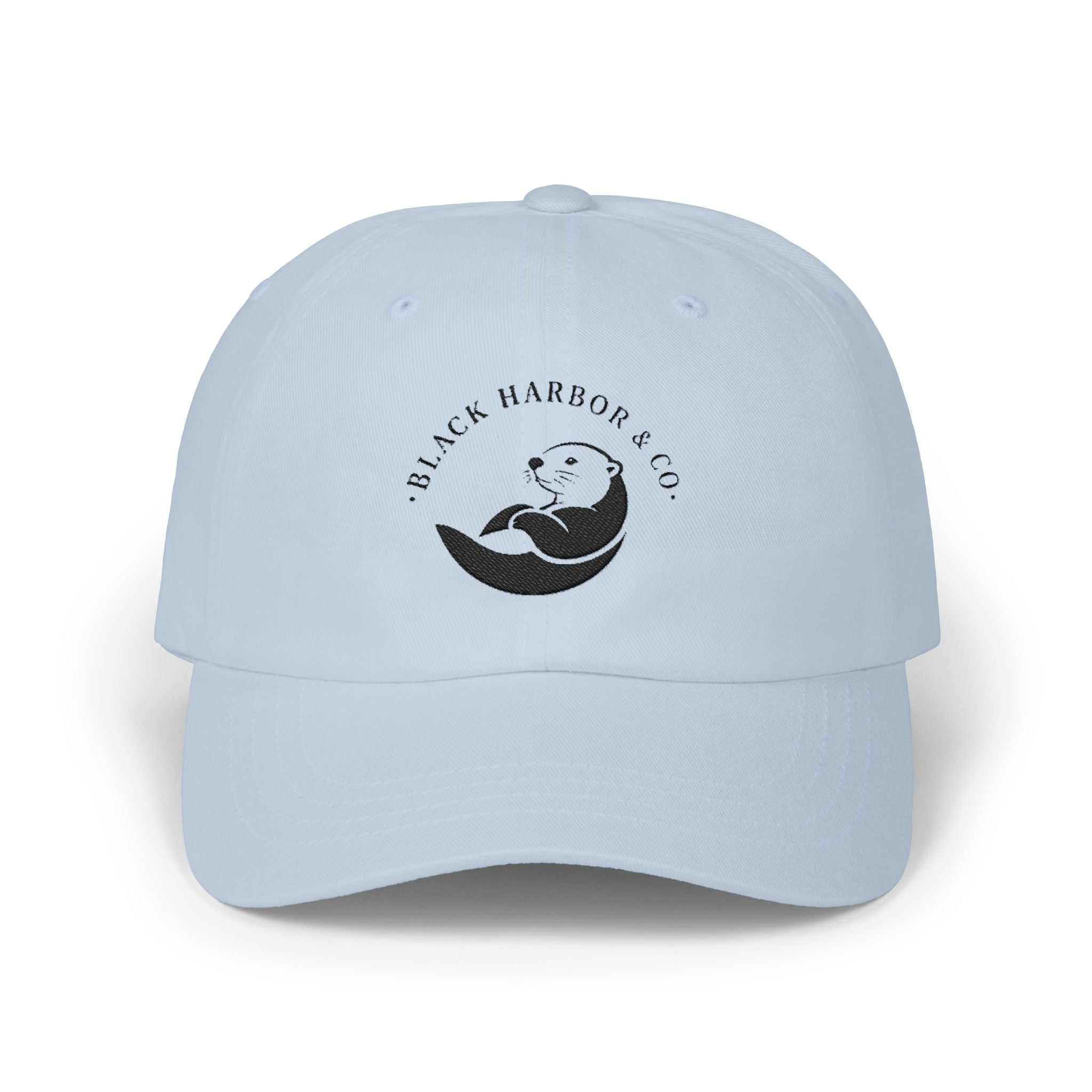 Otter Logo Dad Cap — 'Black Harbor & Co.' Embroidered Baseball Hat