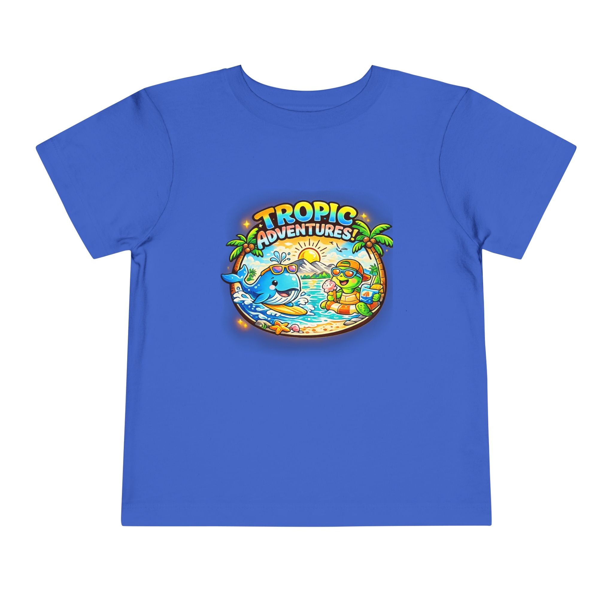 Toddler Tee — 'Tropic Adventures' Cute Beach Cartoon Shirt