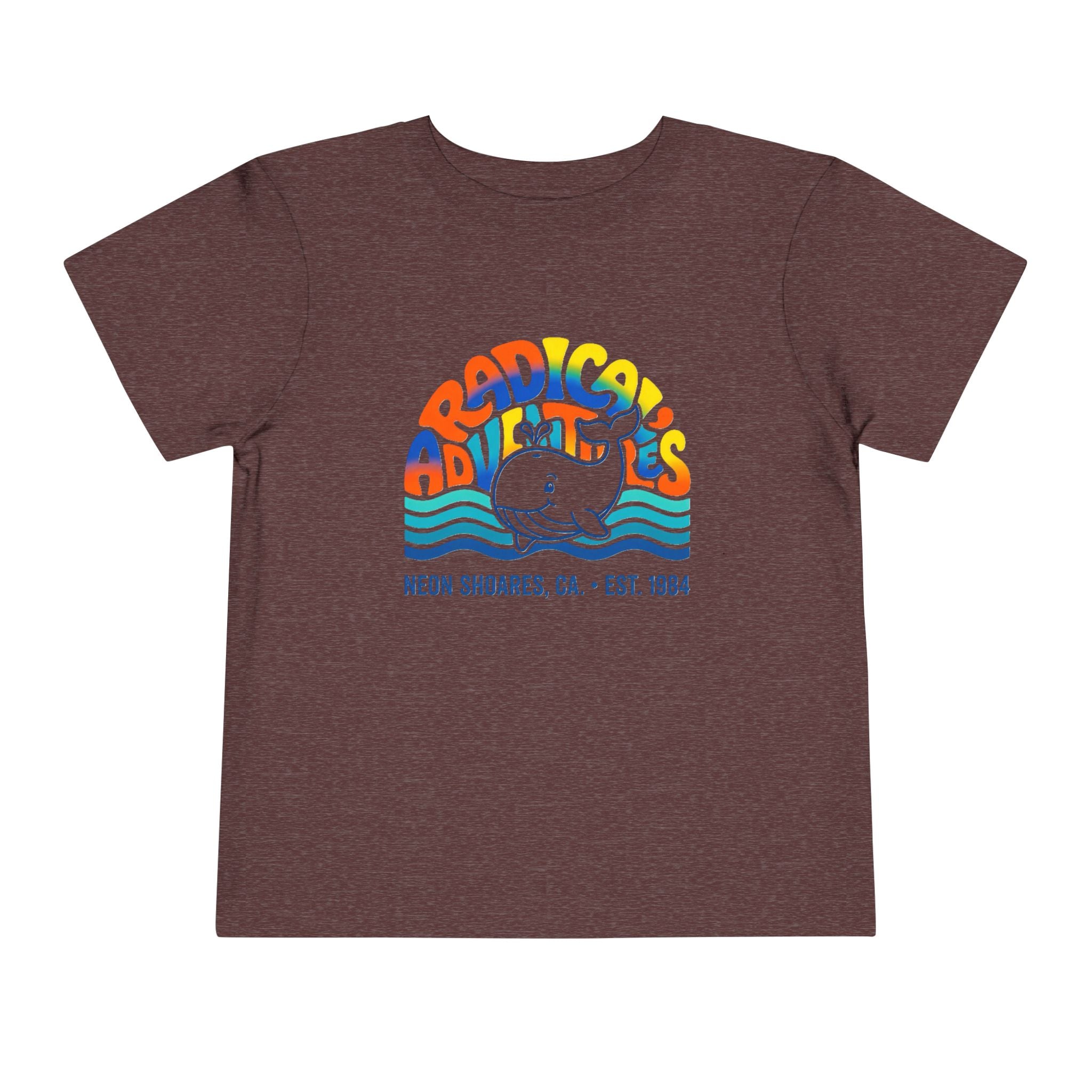 Radical Adventures Toddler Tee — Retro Whale Beach Graphic
