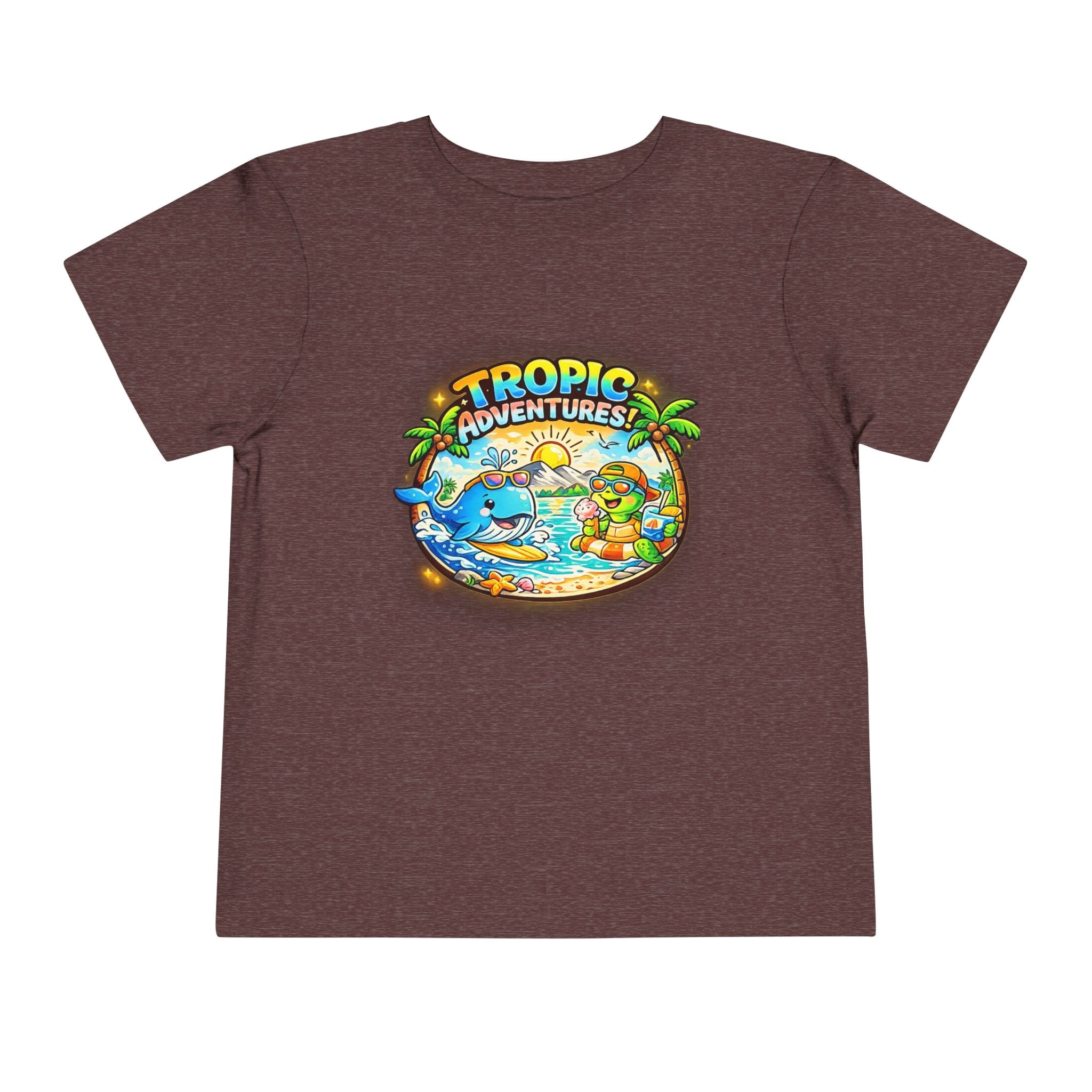 Toddler Tee — 'Tropic Adventures' Cute Beach Cartoon Shirt