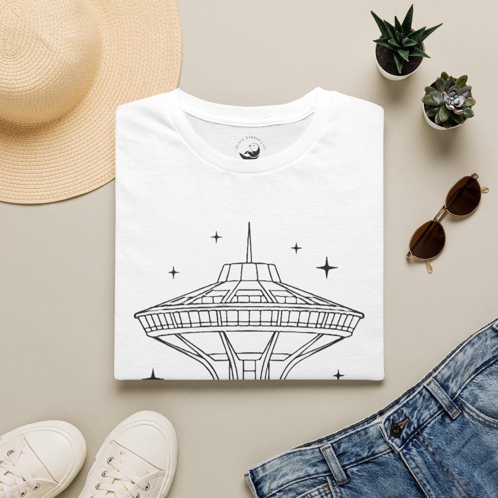 Las Vegas Landmark T-Shirt — The Landmark Retro Space Needle Illustration