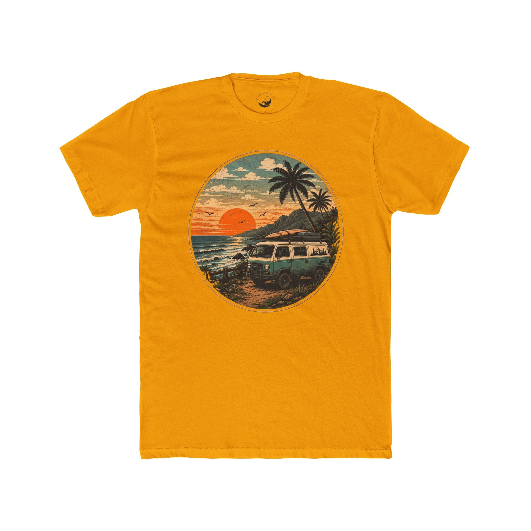 Vintage Surf Van Sunset  AdultTee
