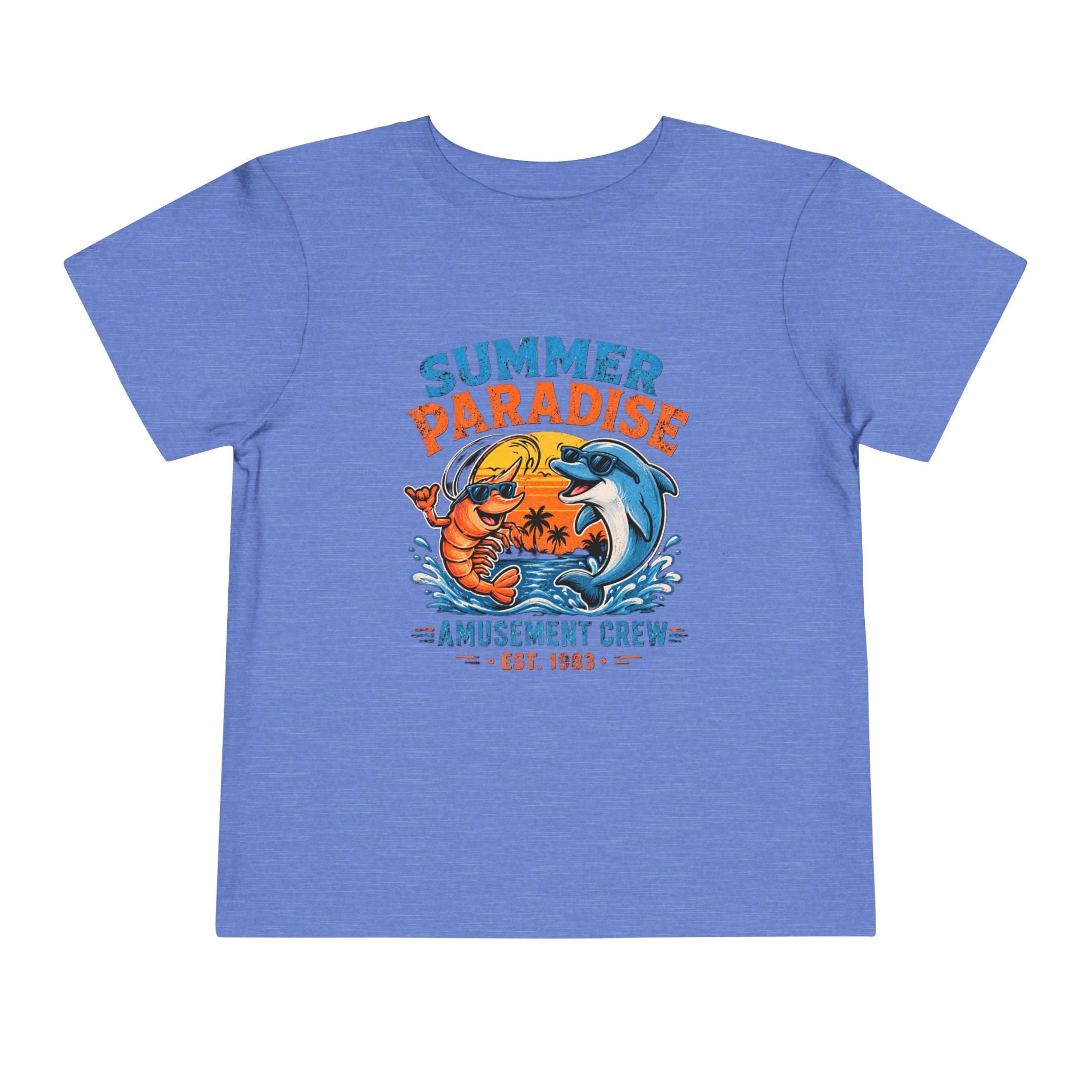 Toddler Tee — "Summer Paradise Amusement Crew" Beach Graphic