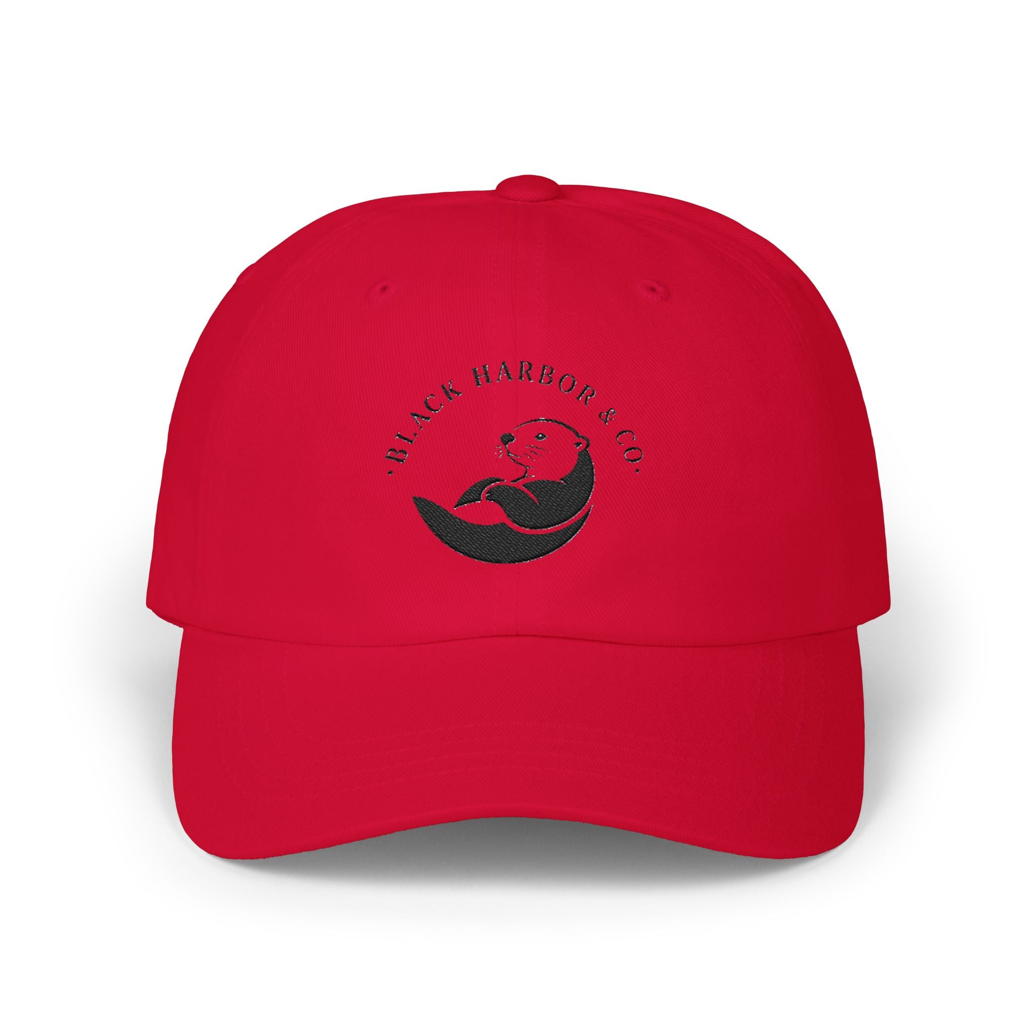 Otter Logo Dad Cap — 'Black Harbor & Co.' Embroidered Baseball Hat