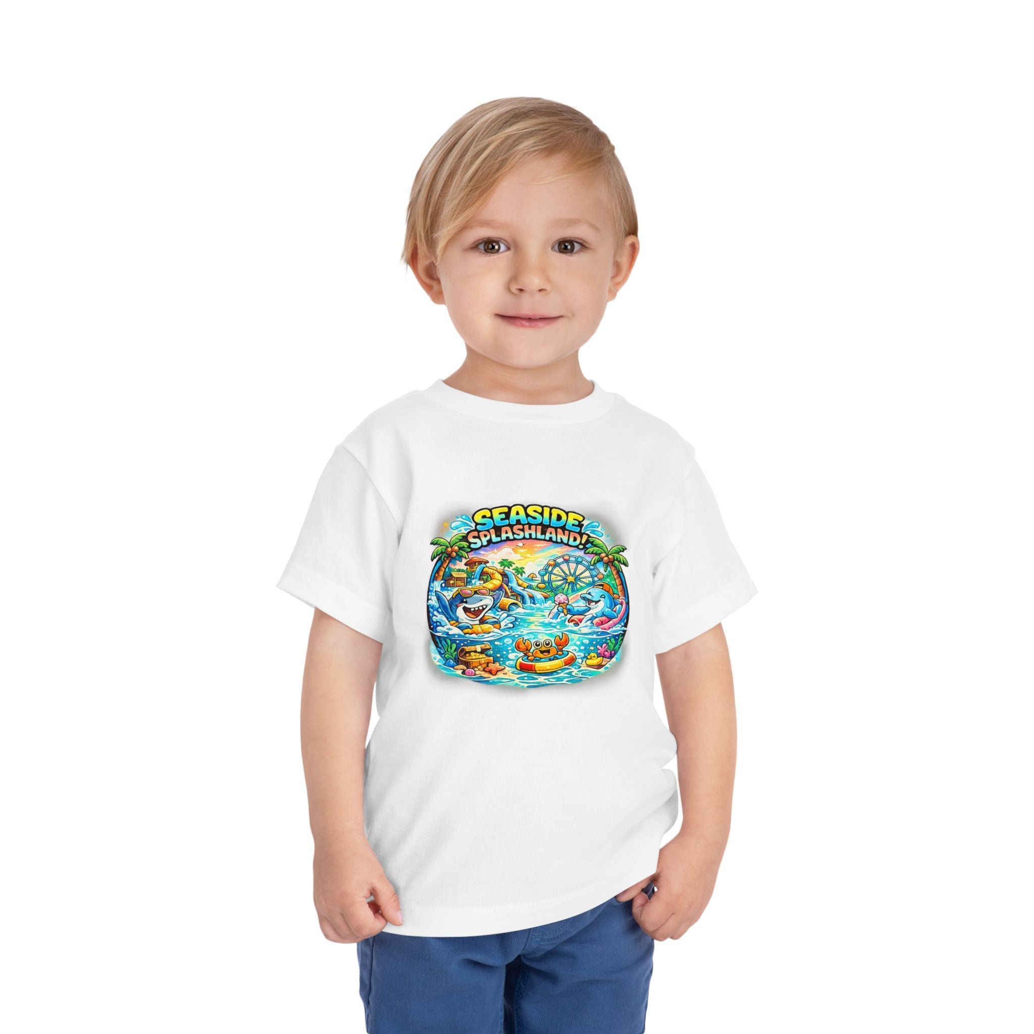 Seaside Splashland Toddler Tee — Cute Water Park Graphic Shirt