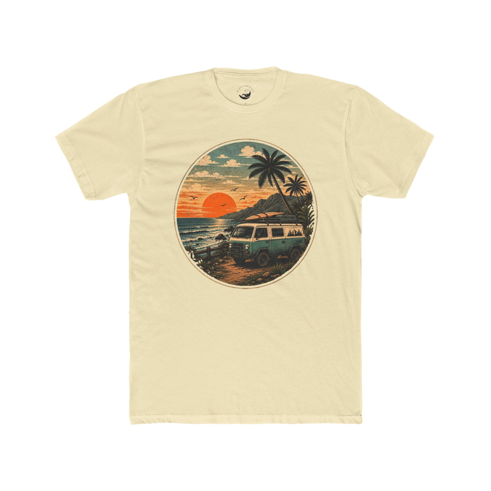 Vintage Surf Van Sunset  AdultTee