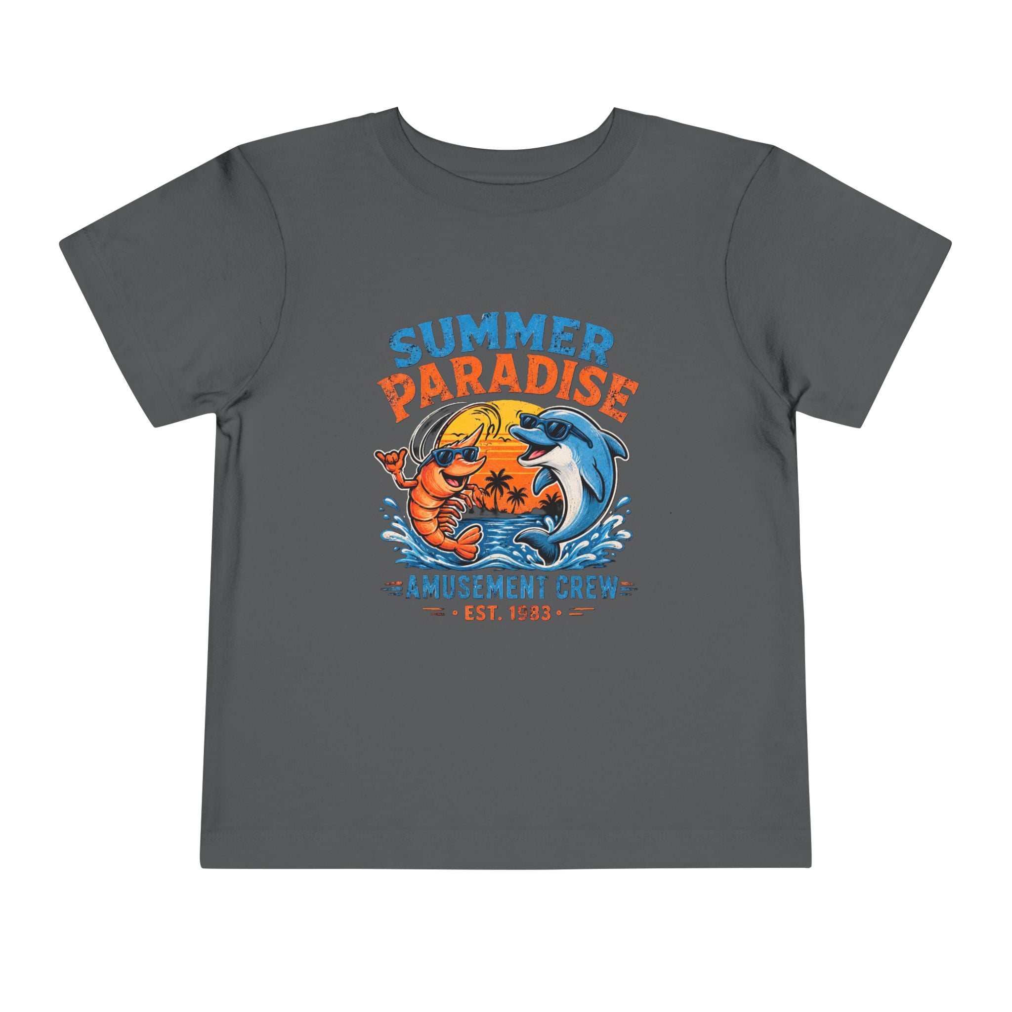 Toddler Tee — "Summer Paradise Amusement Crew" Beach Graphic