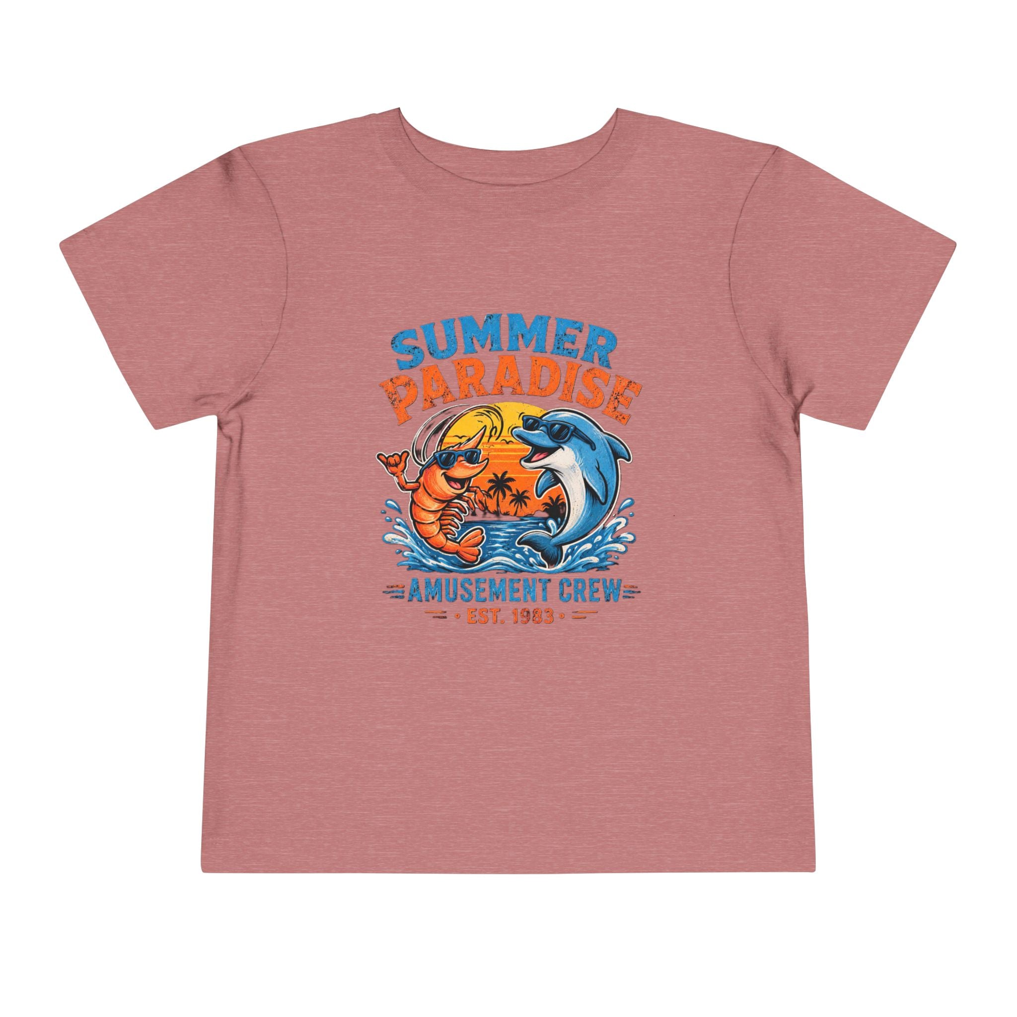 Toddler Tee — "Summer Paradise Amusement Crew" Beach Graphic