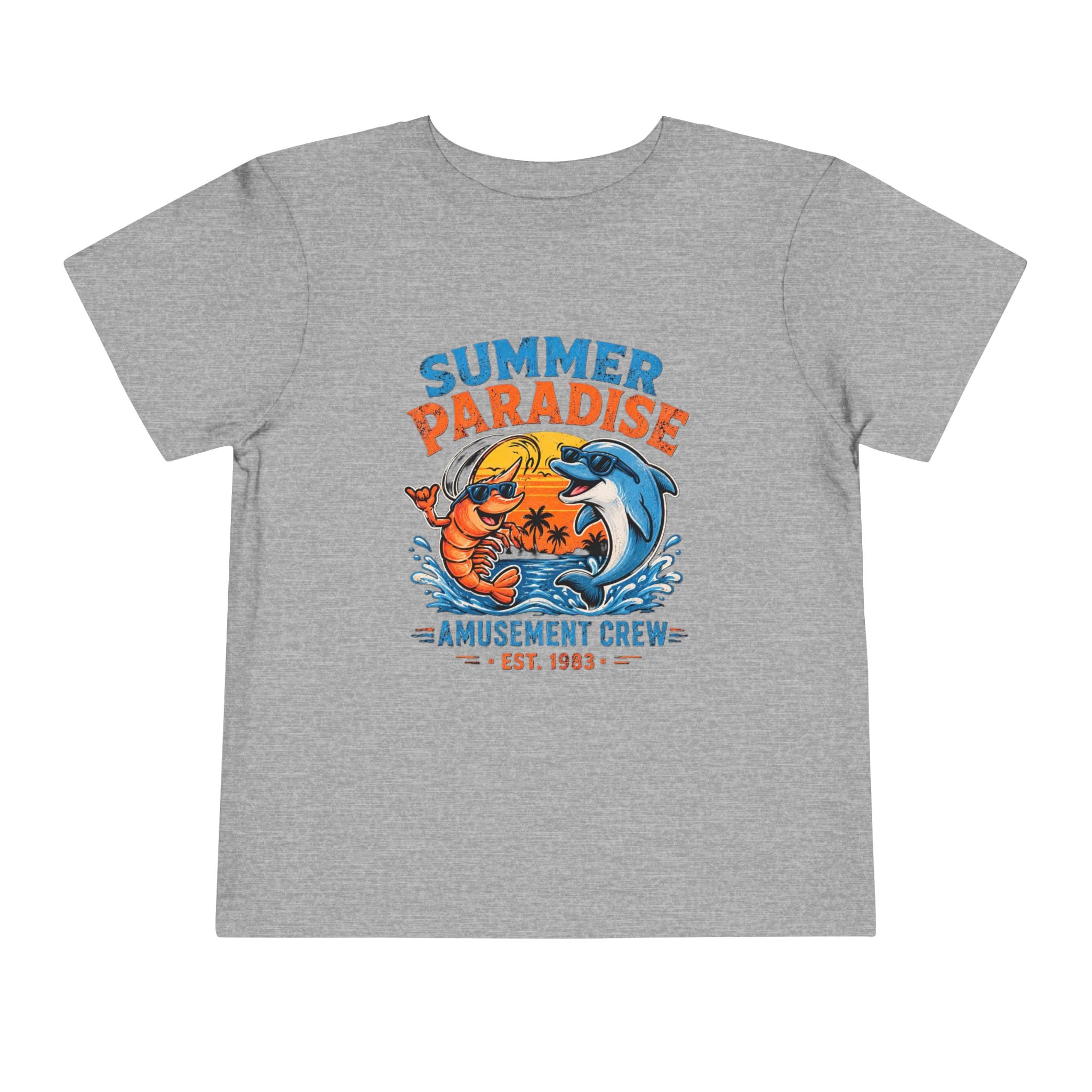 Toddler Tee — "Summer Paradise Amusement Crew" Beach Graphic