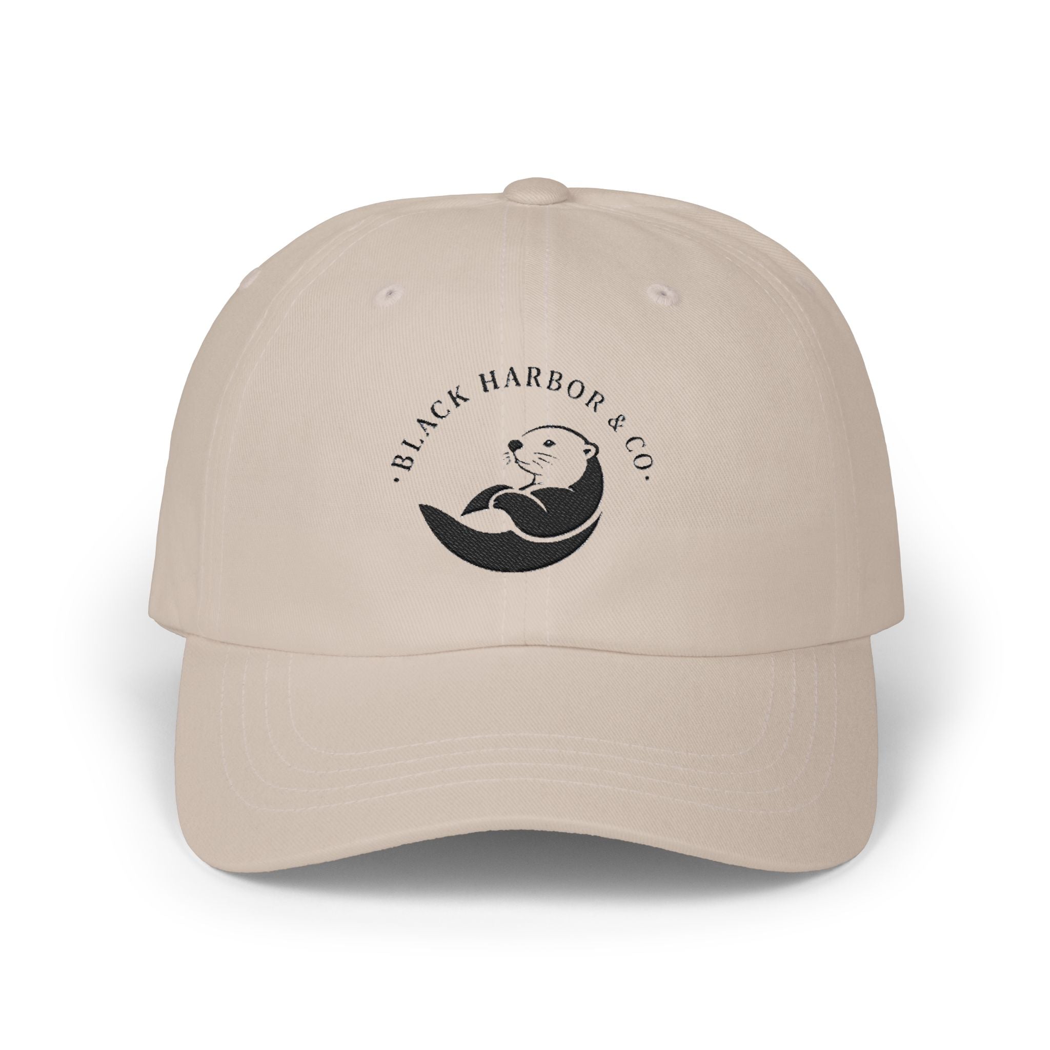 Otter Logo Dad Cap — 'Black Harbor & Co.' Embroidered Baseball Hat
