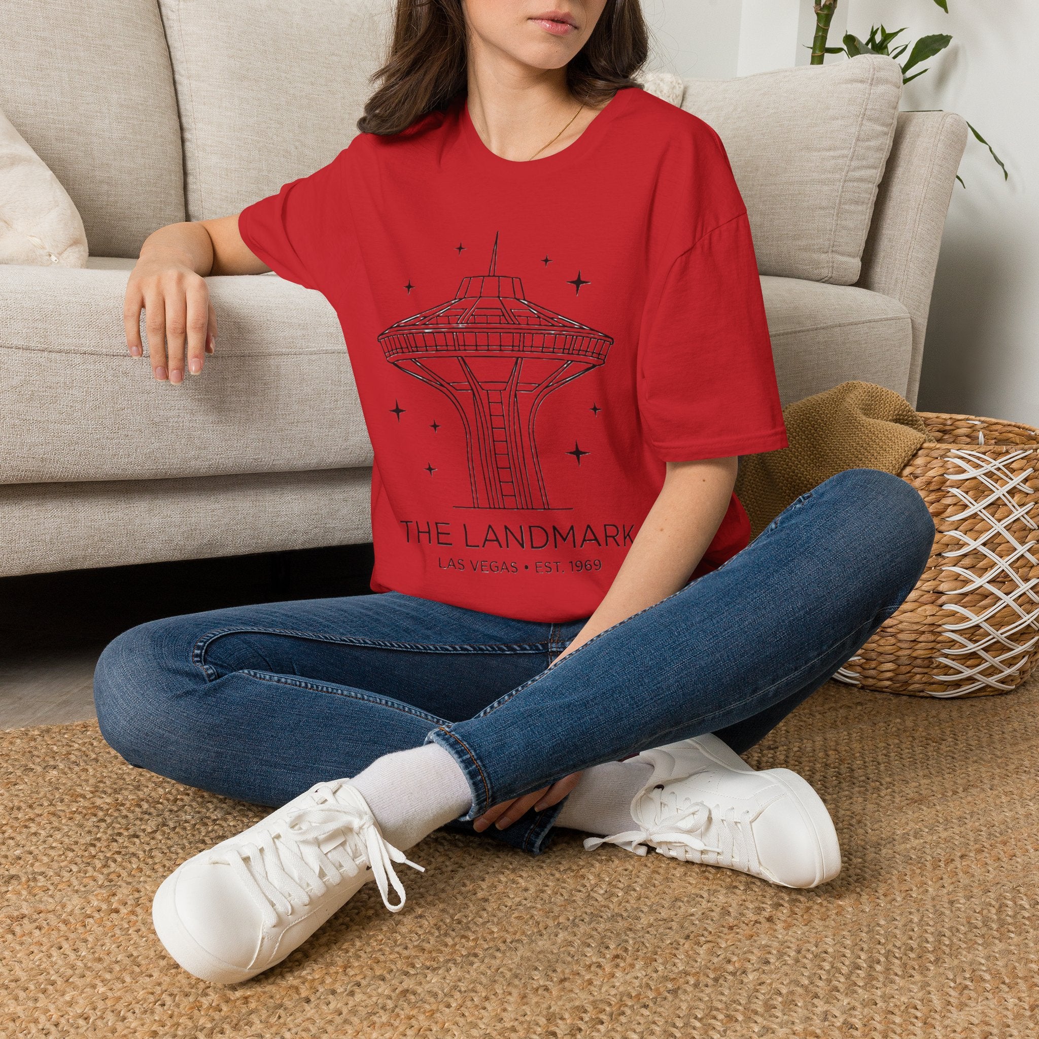Las Vegas Landmark Adult T-Shirt — The Landmark Retro Space Needle Illustration