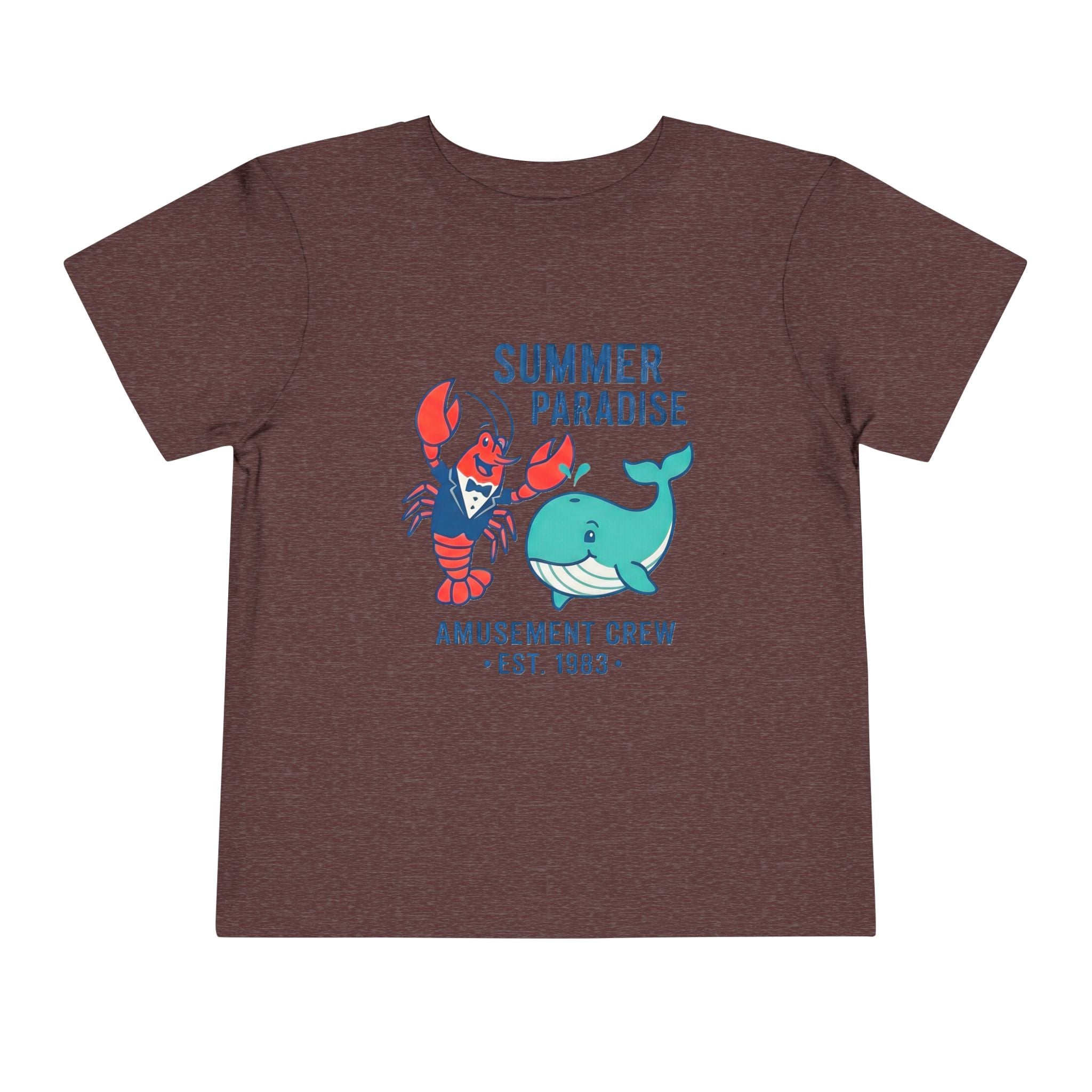 Summer Paradise Toddler Tee — Amusement Crew Whale & Lobster Graphic
