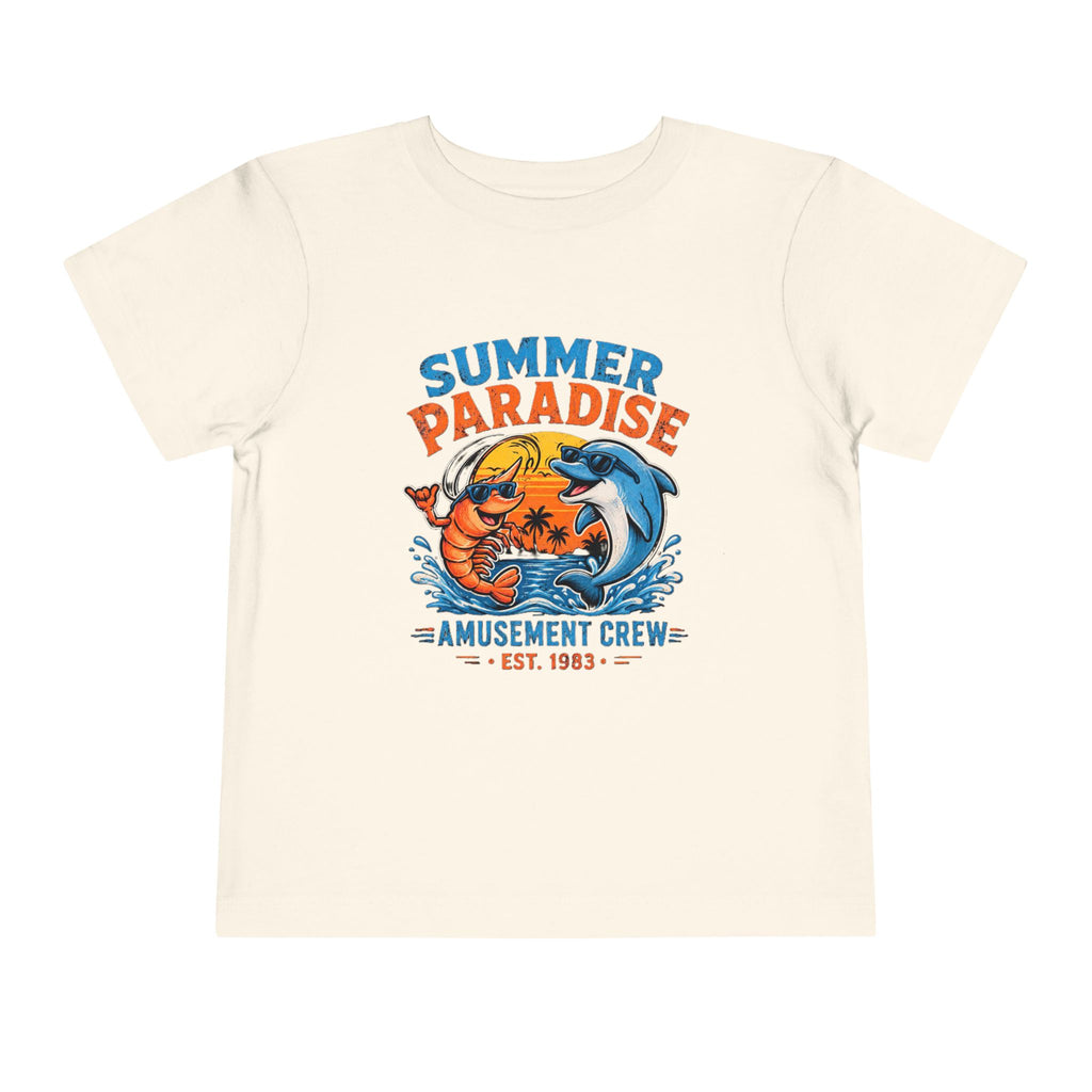 Toddler Tee — "Summer Paradise Amusement Crew" Beach Graphic