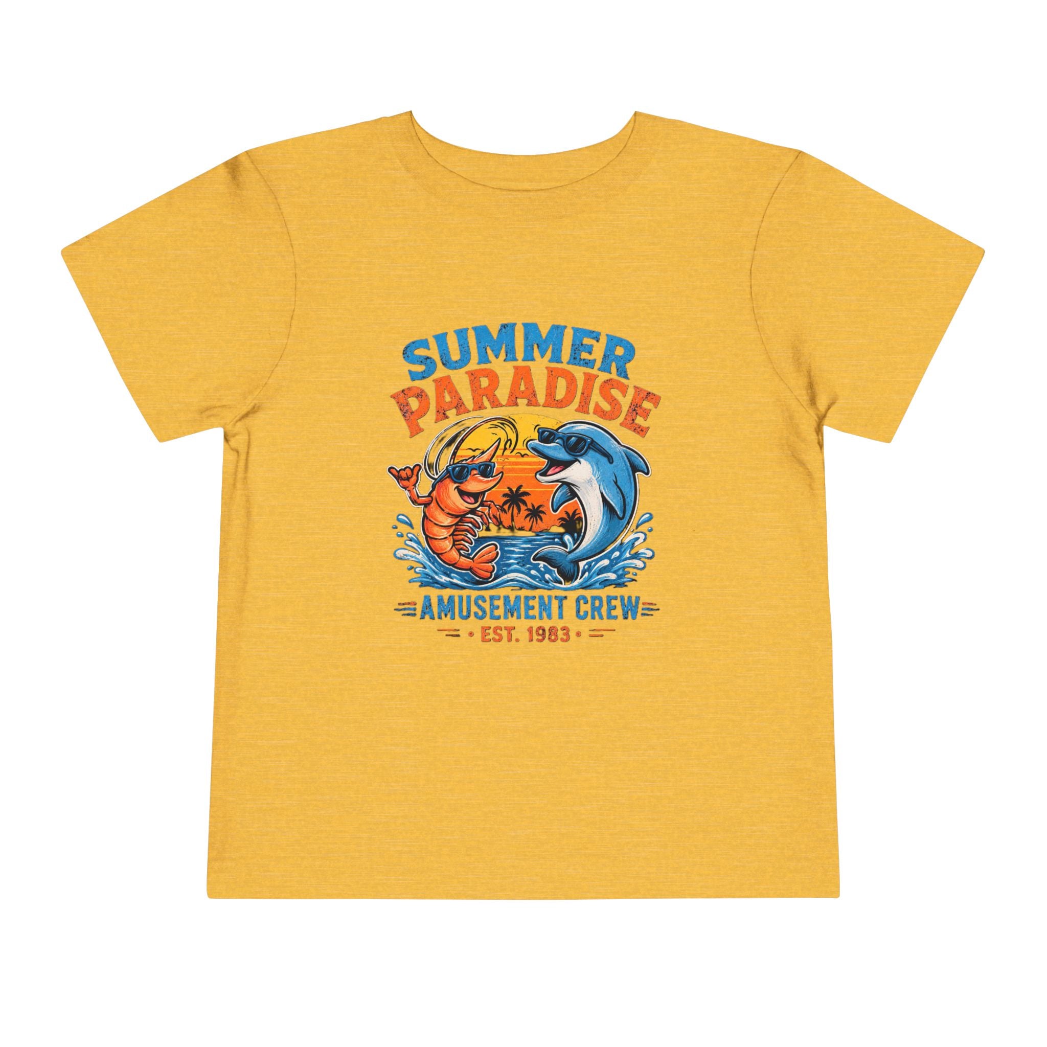 Toddler Tee — "Summer Paradise Amusement Crew" Beach Graphic
