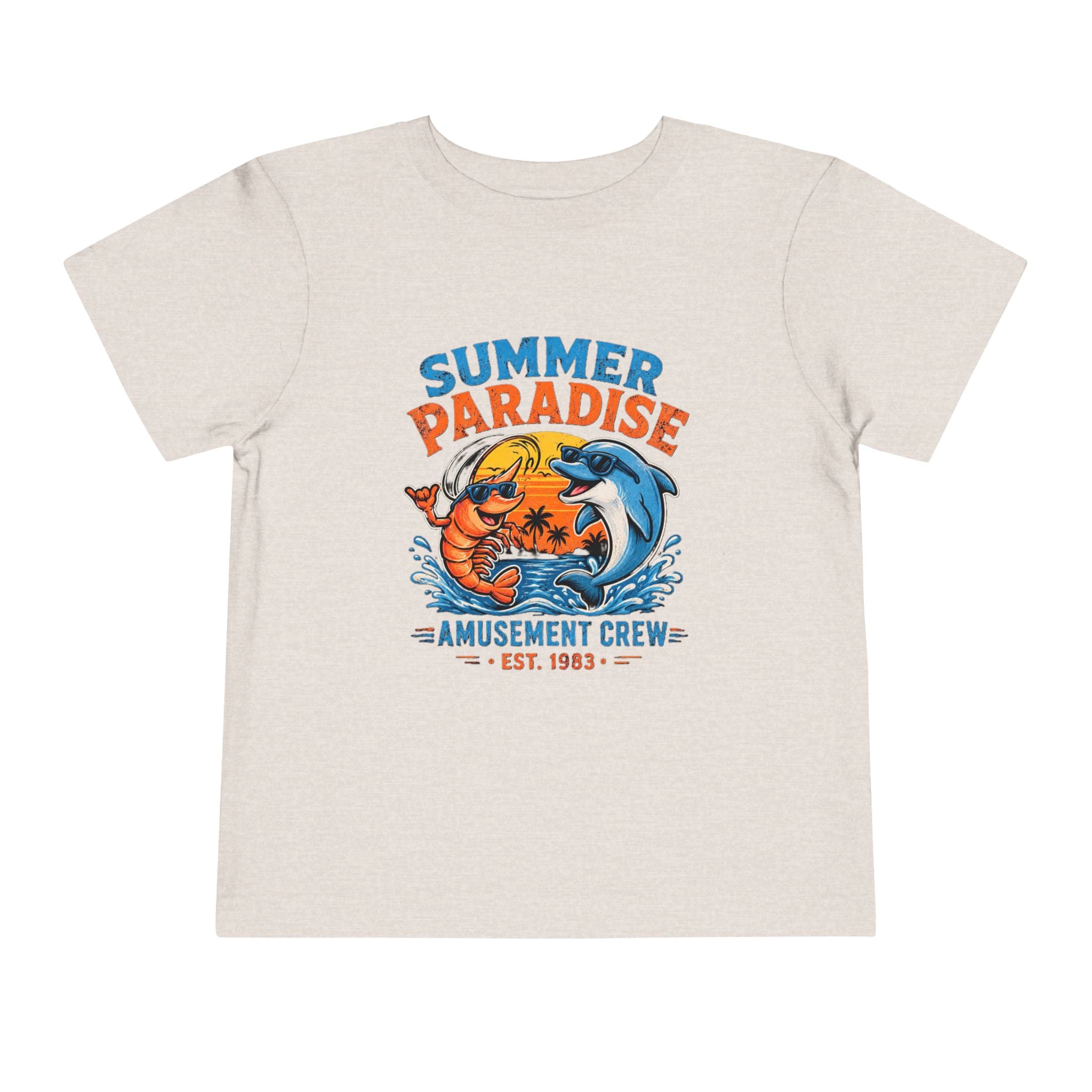 Toddler Tee — "Summer Paradise Amusement Crew" Beach Graphic