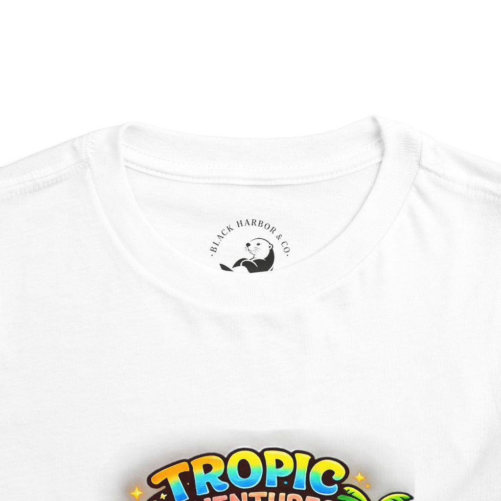 Toddler Tee — 'Tropic Adventures' Cute Beach Cartoon Shirt