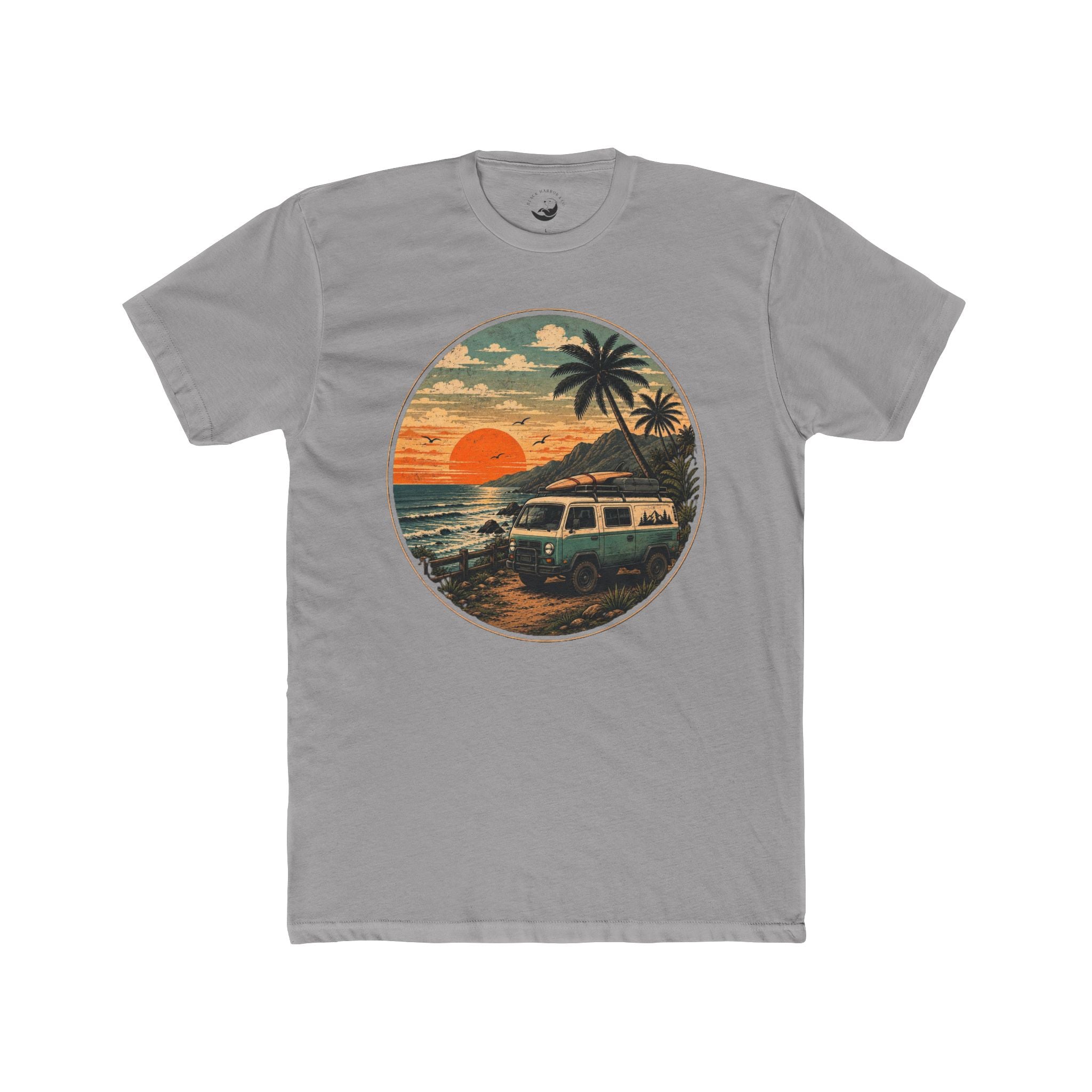 Vintage Surf Van Sunset  AdultTee