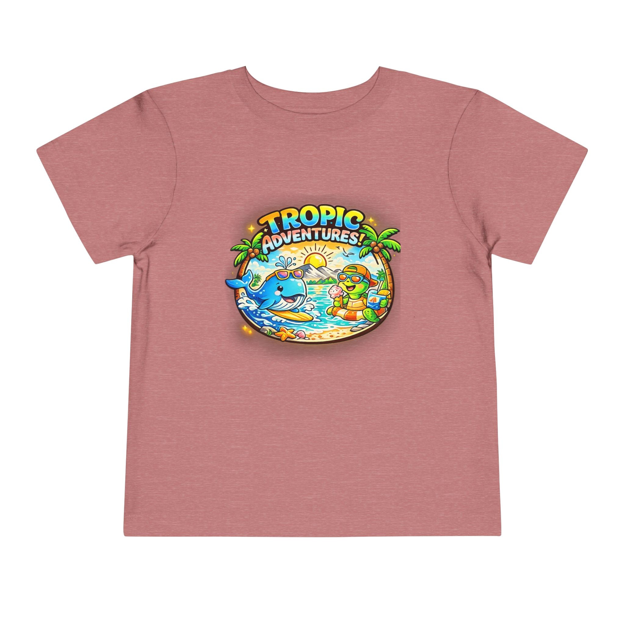 Toddler Tee — 'Tropic Adventures' Cute Beach Cartoon Shirt