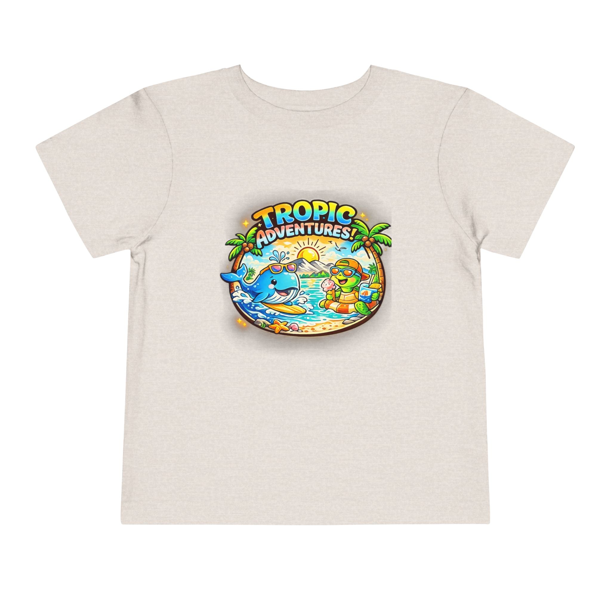 Toddler Tee — 'Tropic Adventures' Cute Beach Cartoon Shirt