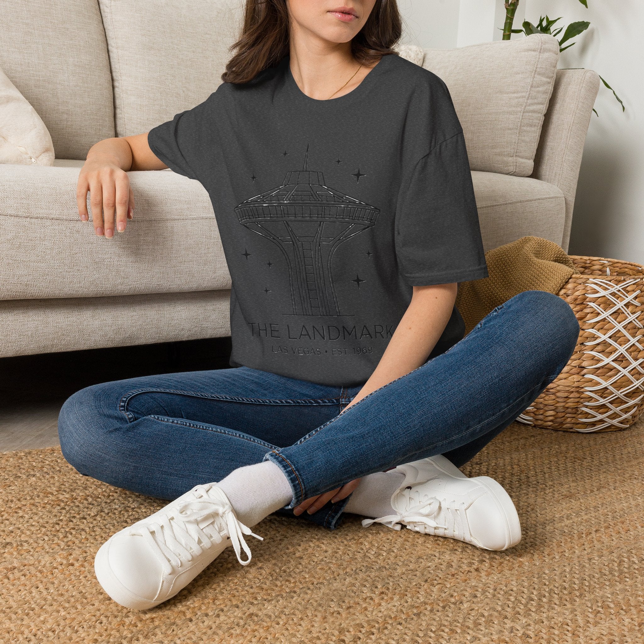 Las Vegas Landmark Adult T-Shirt — The Landmark Retro Space Needle Illustration