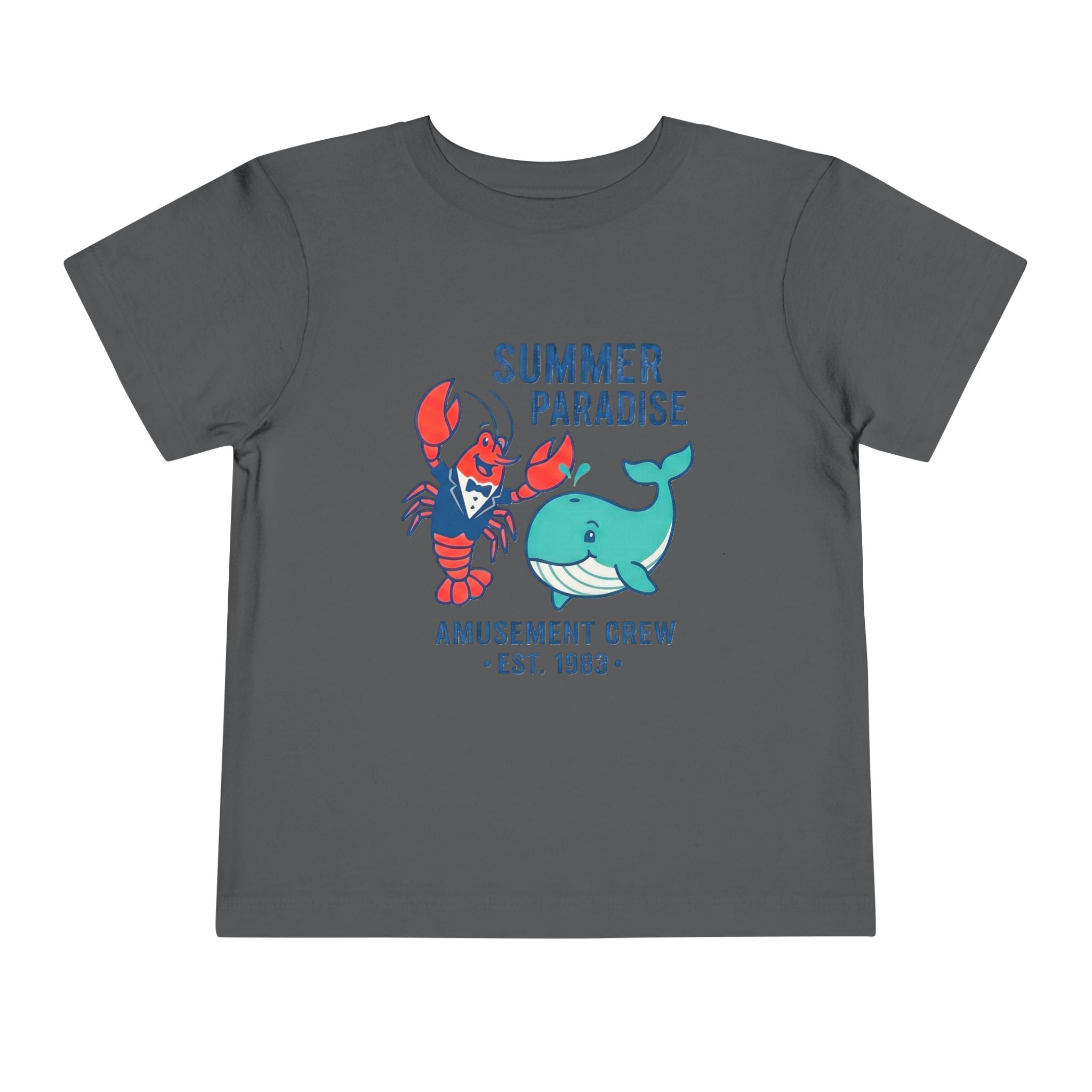 Summer Paradise Toddler Tee — Amusement Crew Whale & Lobster Graphic