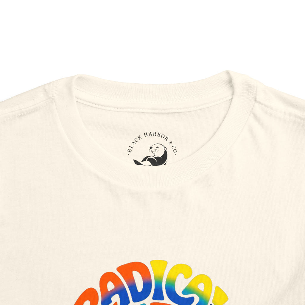 Radical Adventures Toddler Tee — Retro Whale Beach Graphic